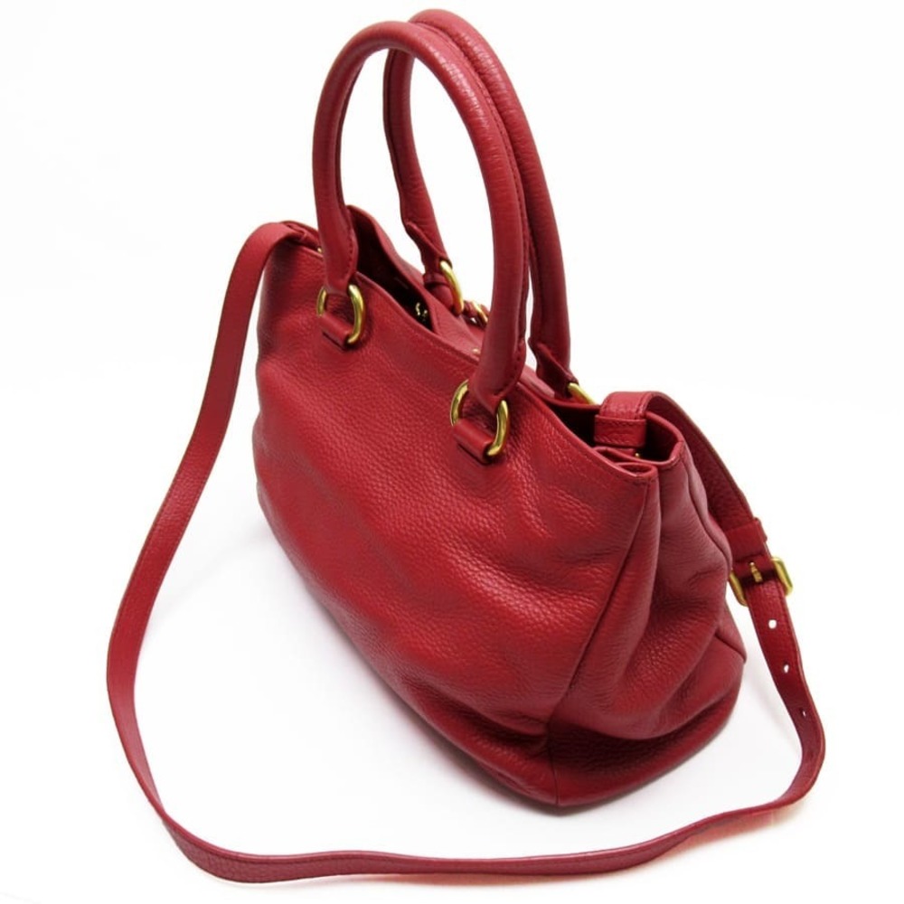 Prada Red Leather Phenix 2Way Vitello Bag